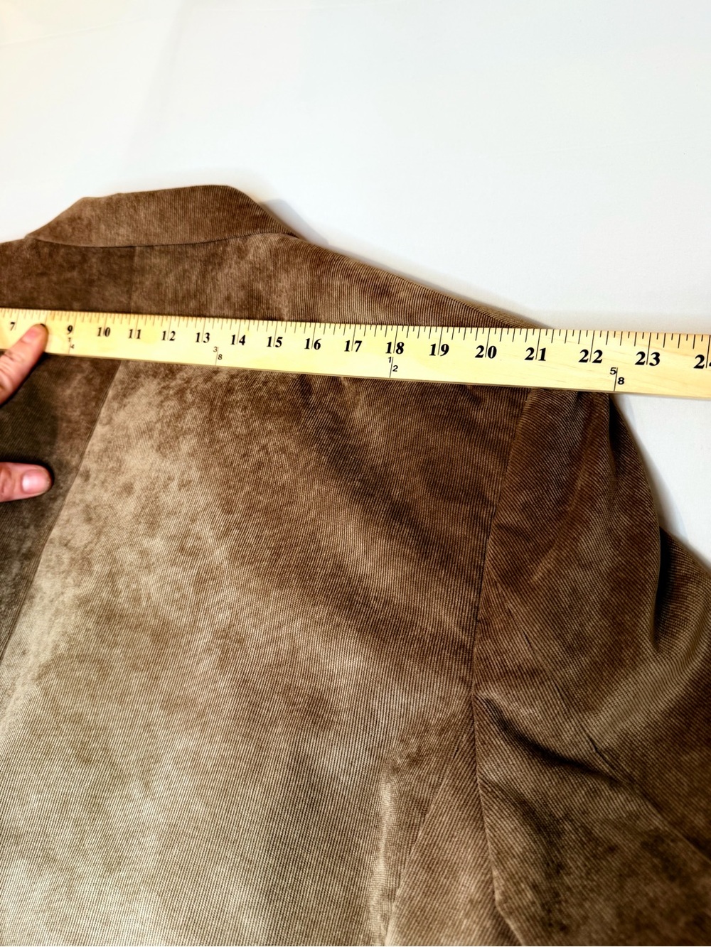 Chaps Blazer Men's 50R Tan/Beige Corduroy 2 Button Sport Coat Jacket Suede-like - Picture 14 of 15